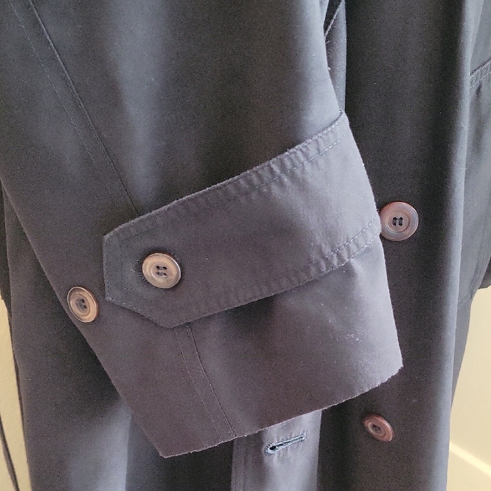 Christian Dior Monsieur 44R Double Lined Black Vintage Trench Coat - Picture 12 of 16